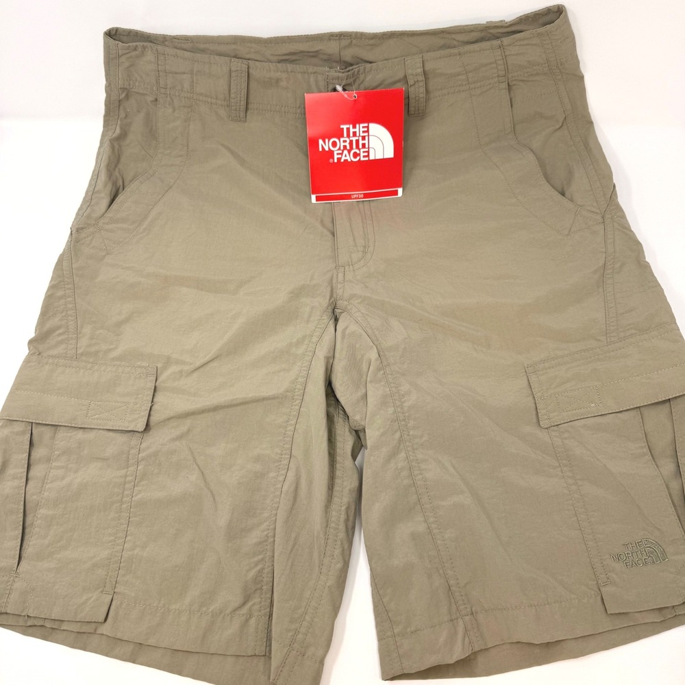 The North Face Meridian Twin Basic Cargo Shorts Khaki Mens‎ Size 32 NEW